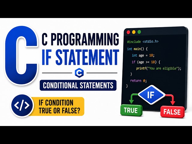 C if Statement Explained | Conditional Statements in C Programming for Beginners
