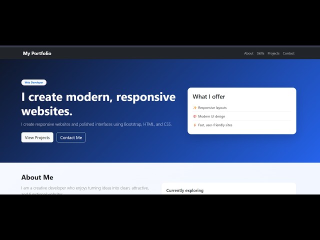 Web Coding - Portfolio with Bootstrap + VS Code AI Chat + Keyboard ASMR