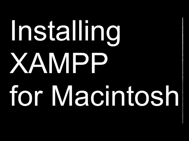Install XAMPP for Mac