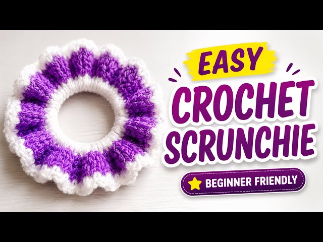 Easy Crochet Scrunchie Tutorial for Beginners | Malayalam Step by Step | DIY Hair Scrunchie