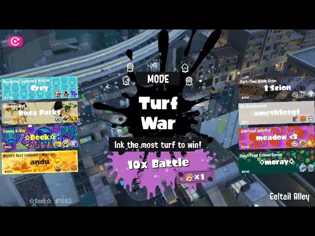 Splatoon 3 - Summer Nights 2026 Splatfest - Pro 10x Battle - Eeltail Alley - Beach vs. Theme Park