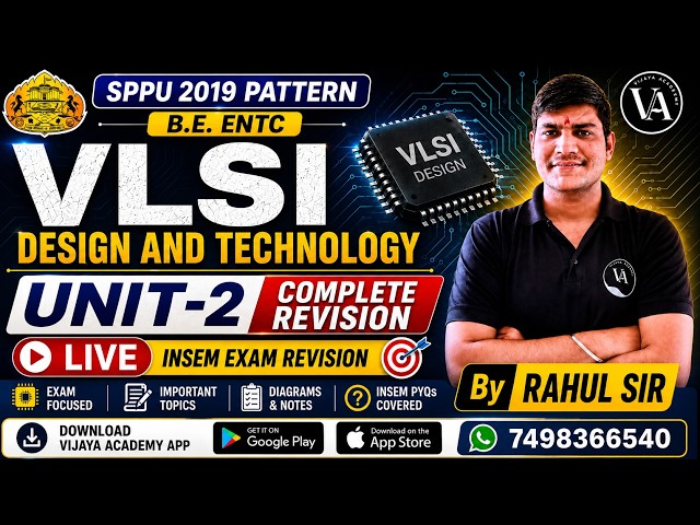 VLSI Design & Technology | Unit 2 Complete Revision 🔥 | SPPU 2019 Pattern | B.E. ENTC | INSEM Exam