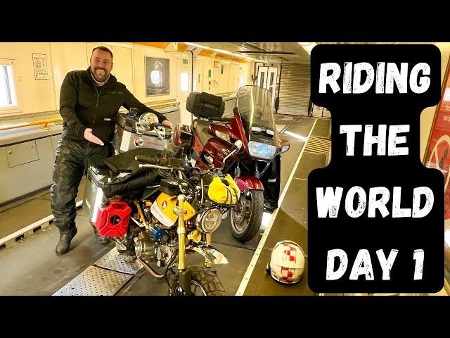 Exploring the World on a Tiny 125cc Honda Monkey Bike - Day 1: UK to France | S1E1