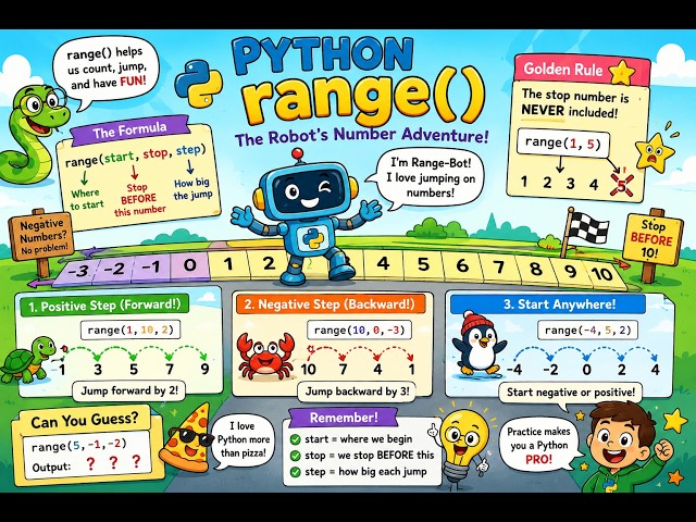 6. Python range function and its rules