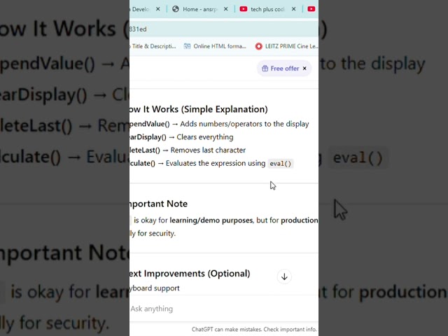 best way to use chat gpt #chatgpt #coding #developer #js #javascript
