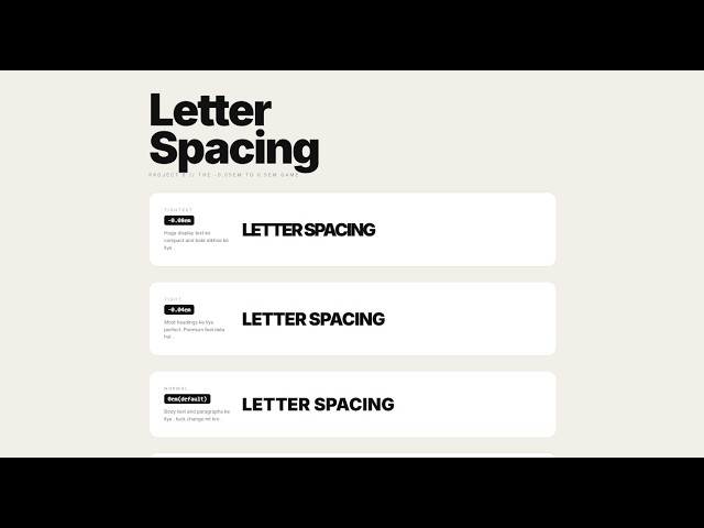 Letter Spacing in CSS | Complete Typography Guide | HTML & CSS Project 6 with me  @codesgirl96
