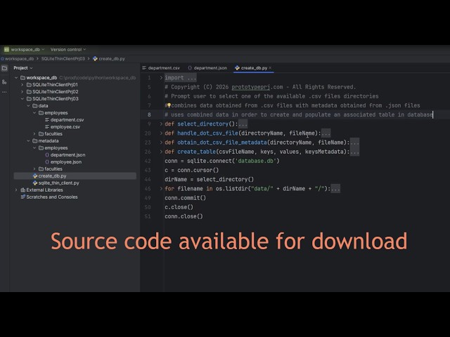 Run SQL on .CSV data - SQLite Thin Client + Python + Prototype Project 03