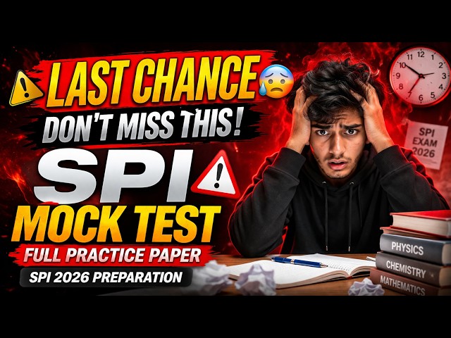 SPI Mock Test | Full Practice Paper | SPI 2026 Preparation