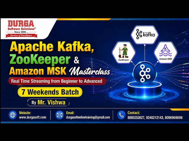Apache Kafka, ZooKeeper & Amazon MSK Masterclass (7 Weekends Batch) tutorials || by Mr. Vishwa