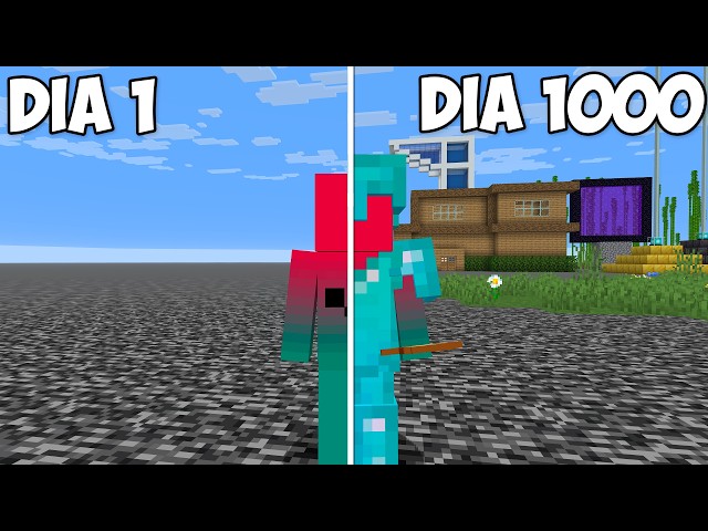 I Survived 1000 Days in ONLY BEDROCK