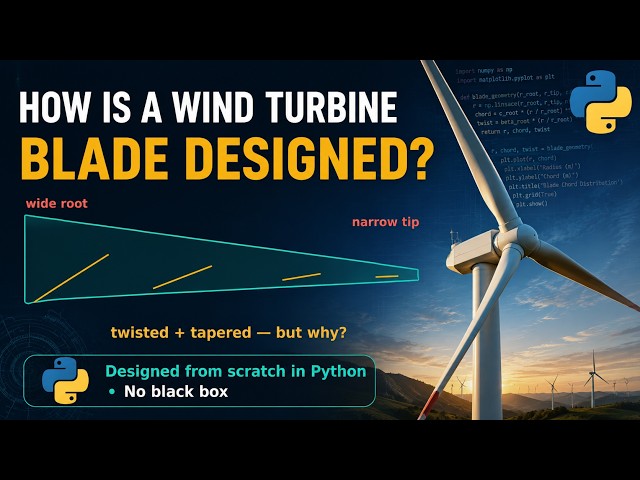 How Is a Wind Turbine Blade Actually Designed? (From Scratch in Python)