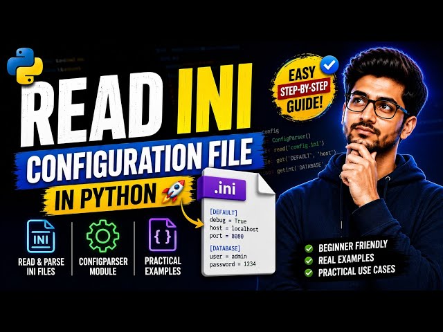 #69 Read INI Configuration Files in Python 🚀 | Easy Guide for Beginners #python 