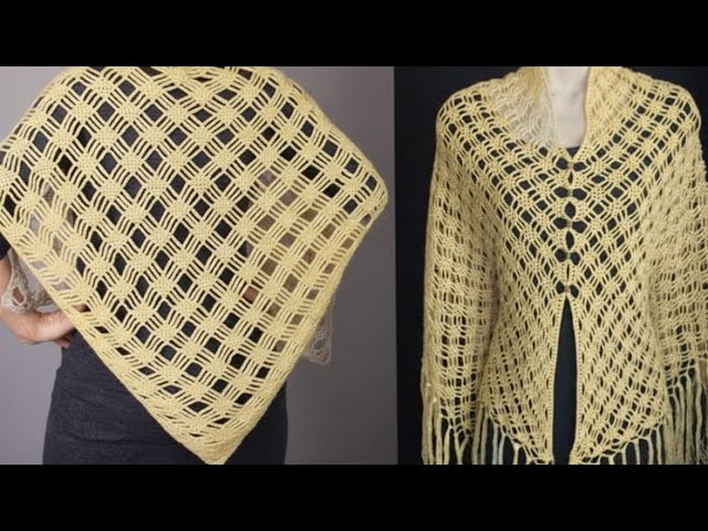How to Crochet Quick Easy Women Shawl Pattern tutorial For Beginners#crochet#knitting#diy shawl