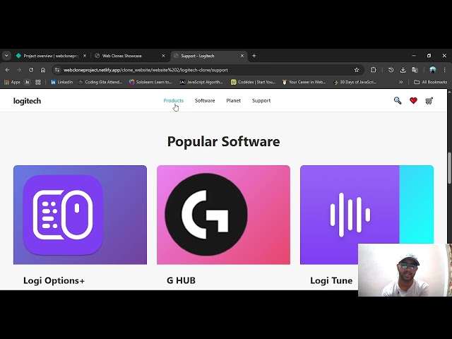 Logitech Website Clone Using HTML & CSS | Beginner Project