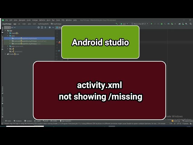 layout not showing in android studio