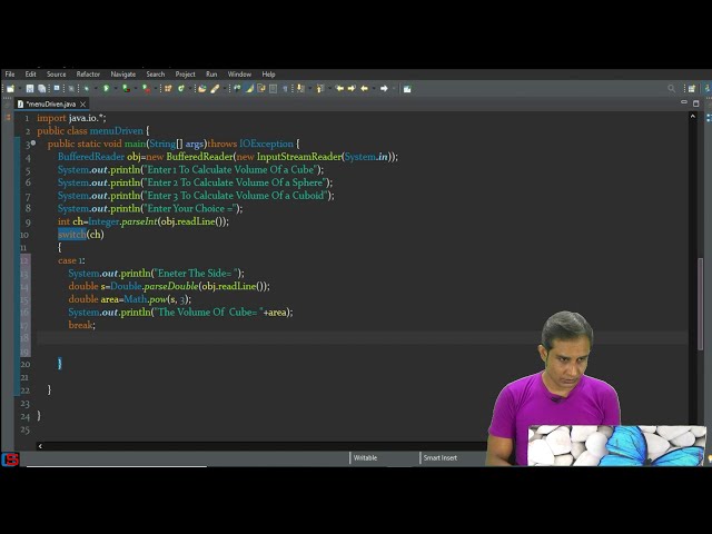 Menu Driven Program in Java (Part-16).