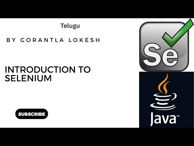 Selenium Java Tutorial 1: Introduction to Selenium | Architecture Overview #telugu