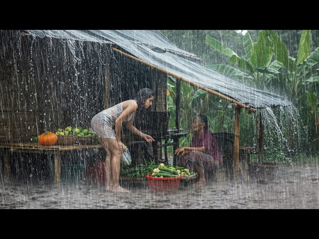 CAN YOU SLEEP IN THIS? ⚡ Heavy Rain & Thunder in Indonesian Village 🌧️ Sleep Therapy, Stress Relief