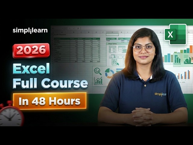Excel Expert Full Course | Microsoft Excel Tutorial For Beginners | Excel Tutoring | Simplilearn