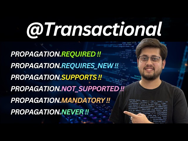 @Transactional in Spring Boot | Transaction Management & Propagation Explained