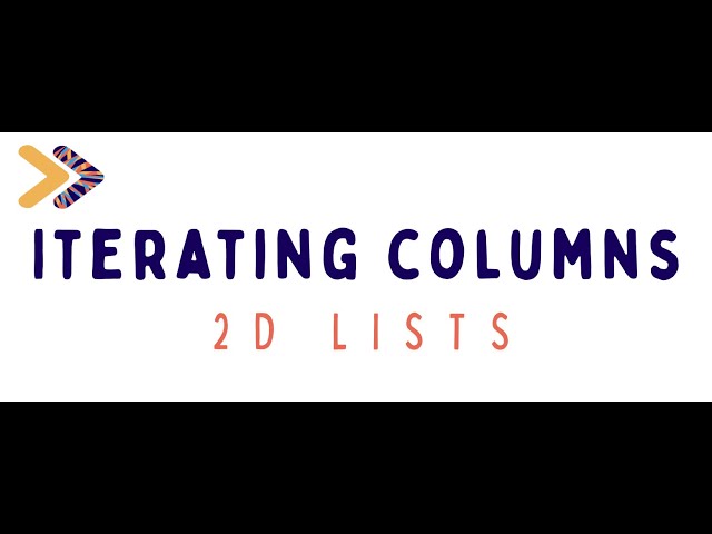 6.3 Iterating Columns