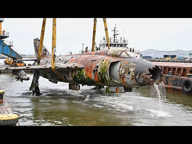 Abandoned Jet Found Underwater for Decades — Full Restoration to New 100%