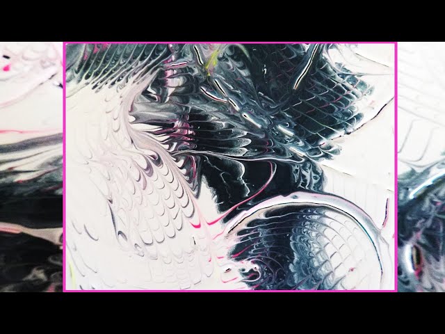 ASMR VR - Wrecking my Pour with a Comb Futuristic Results Acrylic Pour Painting in VR