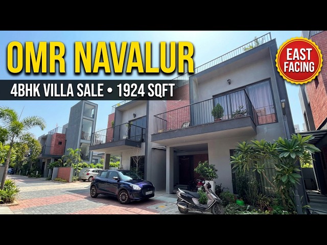 4BHK + 4T Resale Villa Navallur OMR Gated Community | 9944693484 | East Facing |