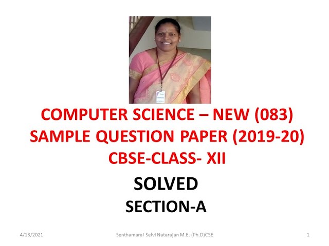 PYTHON SAMPLE QUESTION PAPER (2019-20)