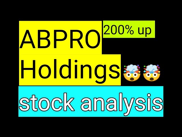 ABPRO Holdings stock analysis, #abpstock#abprostock