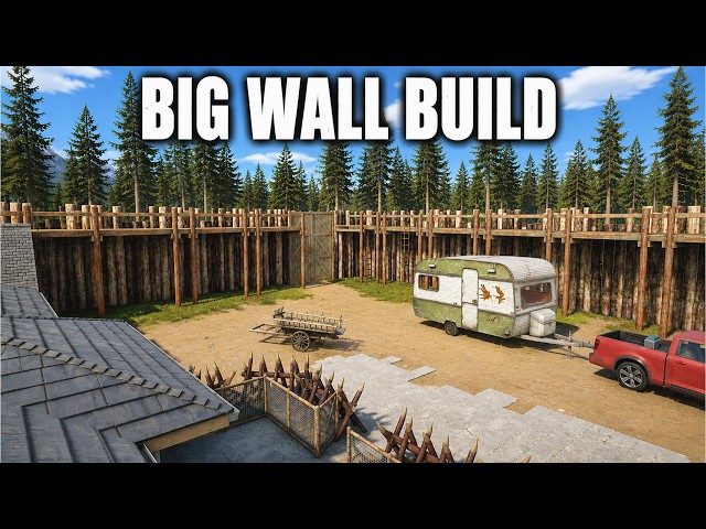 Building the Ultimate Defense Around My Base in This Survival Game...