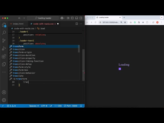 CSS Loading Animation with Moving Bar | Pure HTML & CSS Loader Tutorial