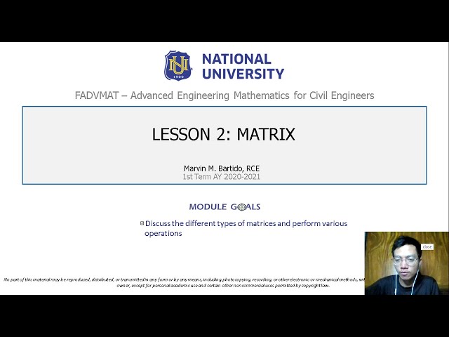 Advanced Mathematics - Matrix