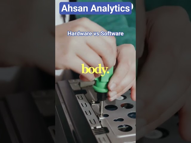 Hardware vs Software Explained in 30 Seconds 💻 | Computer Basics #computerscience