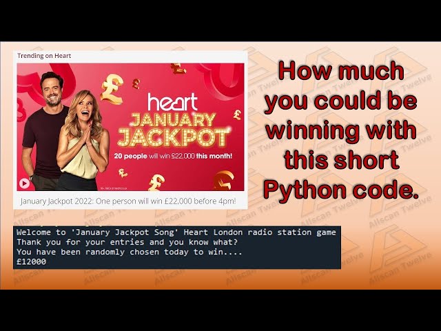 Wanna find out how much is your winning prize in this Python code?