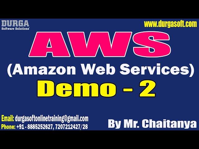 AWS (Amazon Web Services) tutorials || Demo - 2 || by Mr. Chaitanya On 23-01-2026 @7PM (IST)
