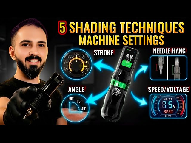 Master Tattoo Machine Settings for 5 Shading Techniques