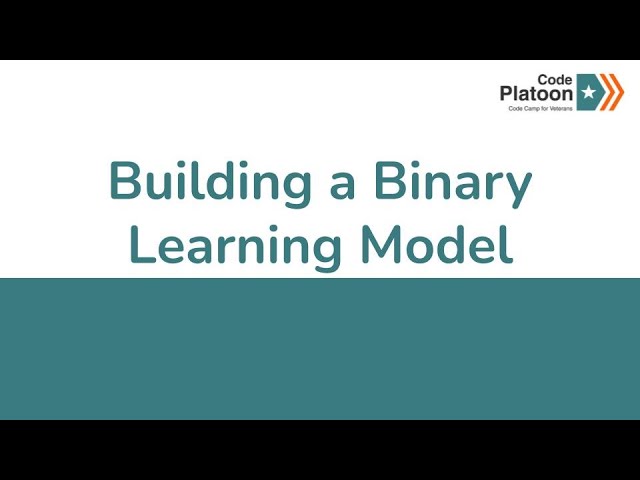 W16D3: Building a Binary Learning Model