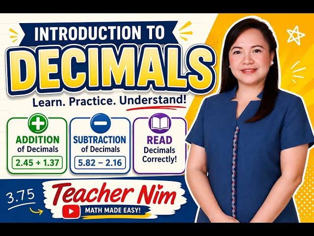 Introduction to Decimals │ Adding and Subtracting Decimals (Tagalog Explained)