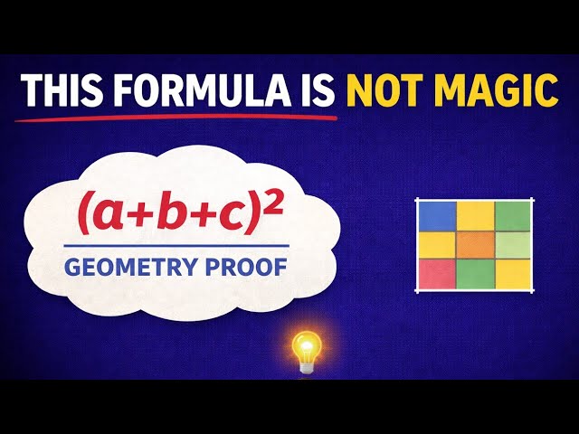 Don't Memorize Algebra Formulas! SEE Why They Work | Geometric Proof