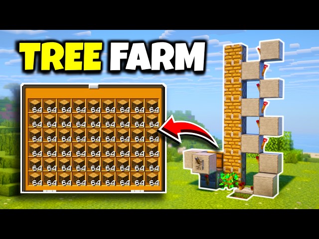 Minecraft Tree Farm 26.2 Tutorial | STARTER WOOD FARM