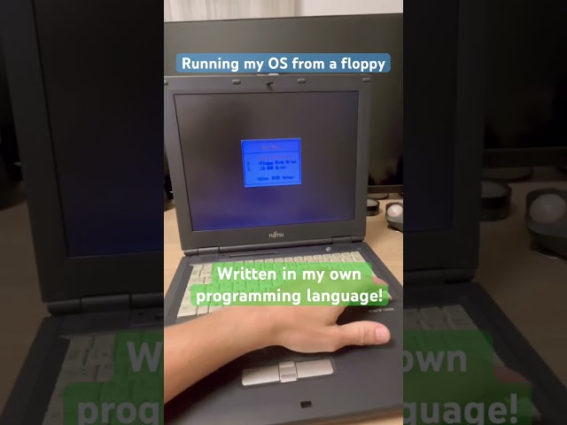 Running my own OS that I created in my own programming language! #programming #os #retro #tech #dev