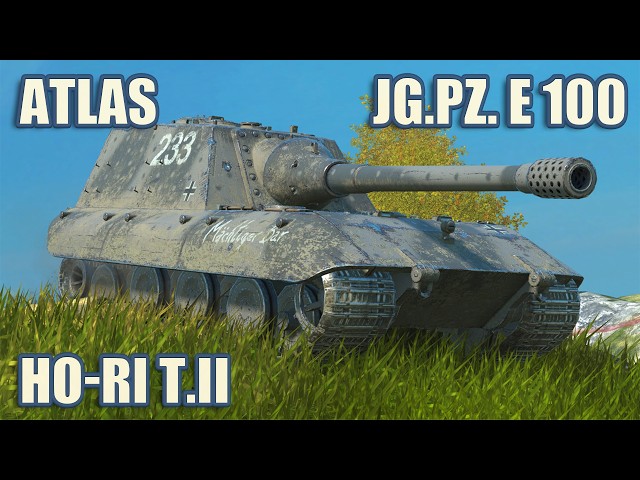 AC Atlas, Jagdpanzer E 100 & Ho-Ri T.II • WoT Blitz Gameplay