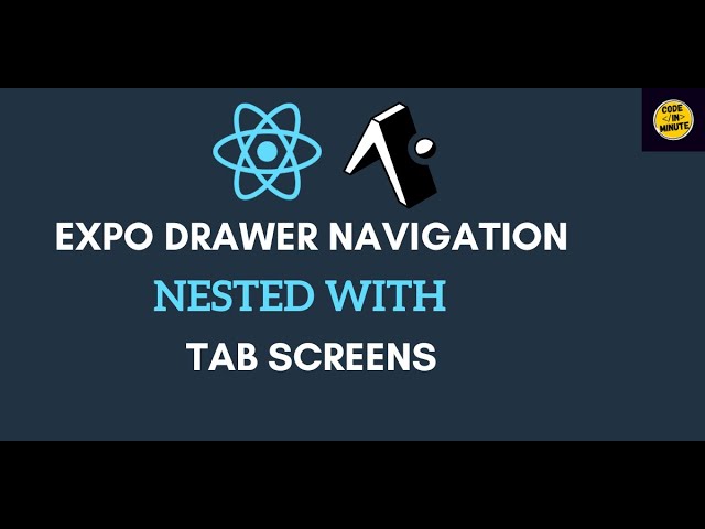 Drawer Navigation With Tab Screens in React Native Expo #expo #reactnative