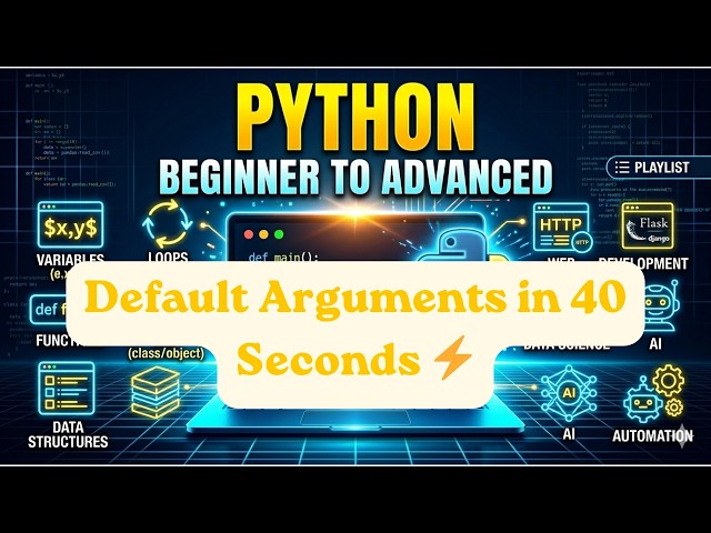 Default Arguments in 40 Seconds ⚡🔥 | Python Made Easy! #coding #python #programming #learnpython