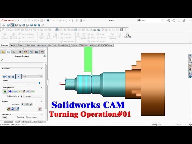 Solidworks CAM CNC Turning Operation#01 | Solidworks Cam exercise | Solidworks tutorial