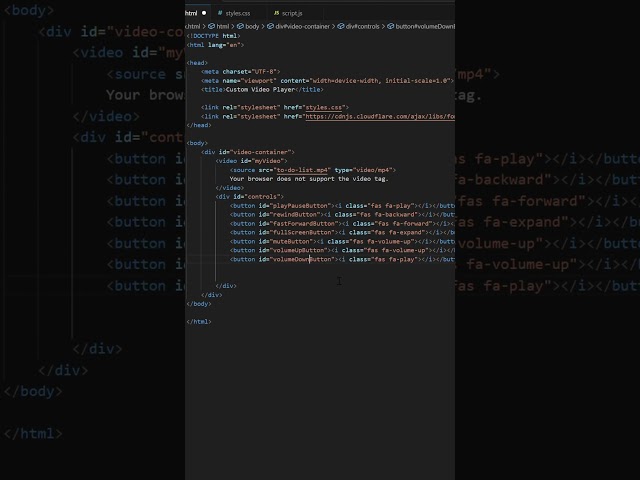 Creating a Video Player in JavaScript #javascript #coding #css