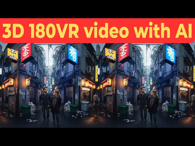 The first AI-generated VR 180 video is [Back Alleys of Shinjuku]