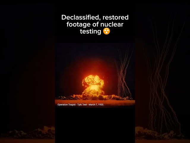 Declassified, restored footage of nuclear testing #history