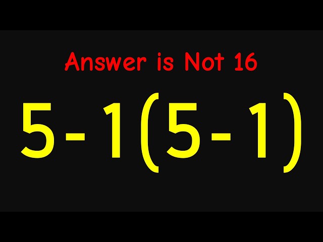 99% Get This PEMDAS Problem Wrong!